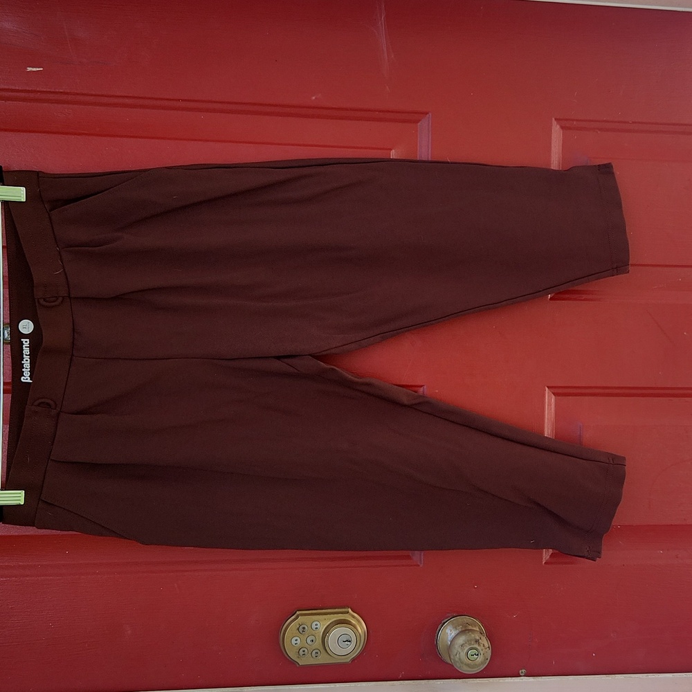 Betabrand Dark Brown Cropped Trousers